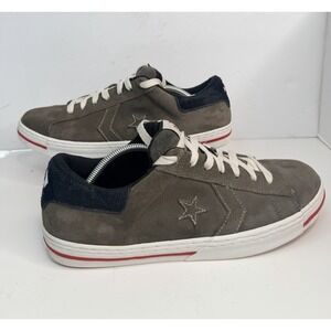 Converse Star Chevron Low Top Men 13 Gray Suede Lace Up Casual Sneakers